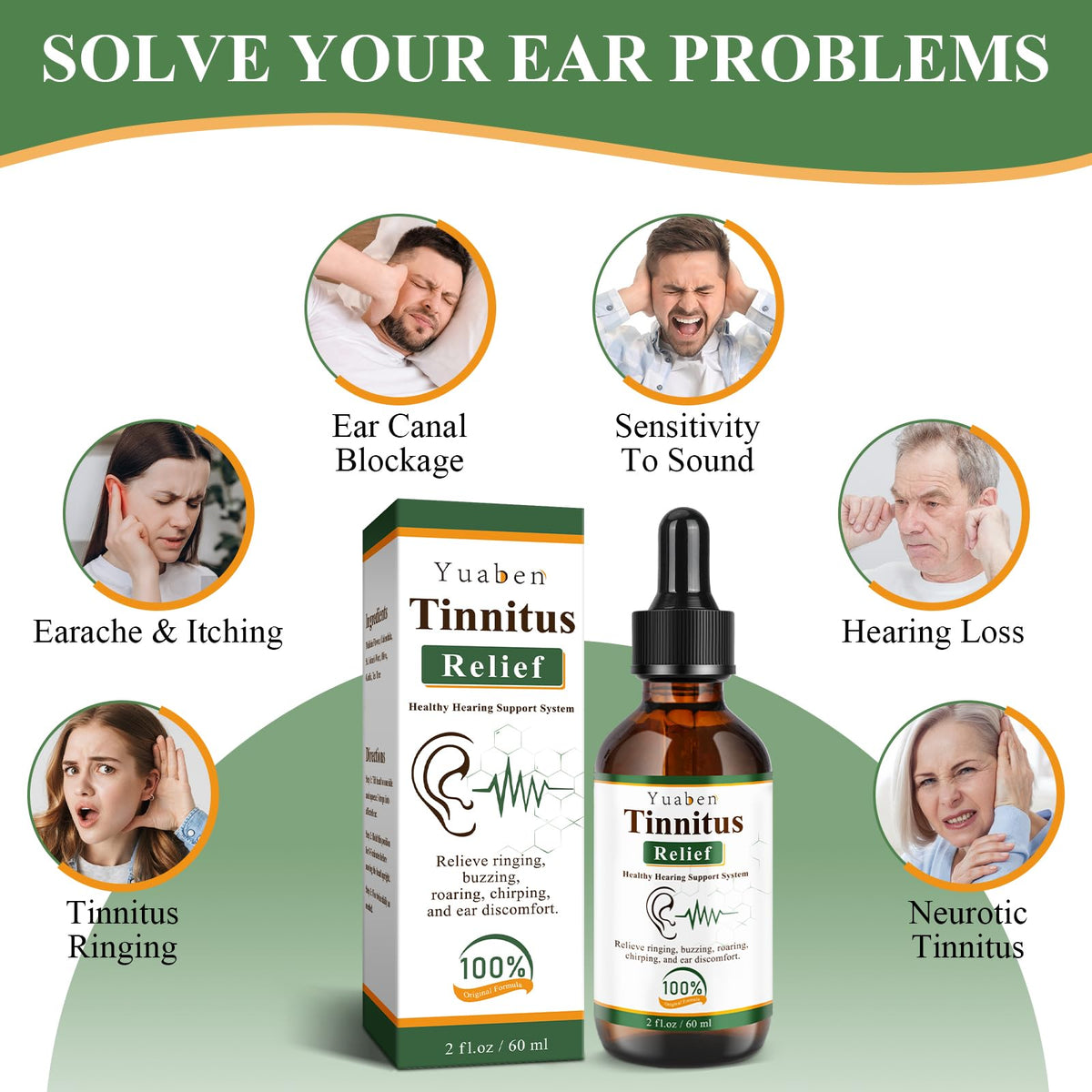 Tinnitus Relief Drops – 100% Herbal Formula | قطرات تخفيف طنين الأذن – تركيبة عشبية 100%