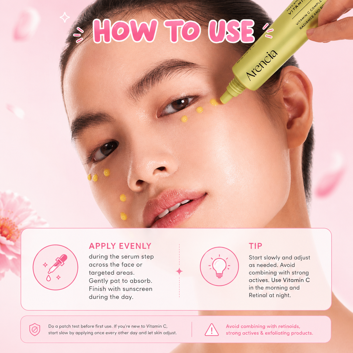 Arencia Vitamin C Booster Shot, Pure Vitamin C + Glutathione for Bright, Healthy Skin Glow