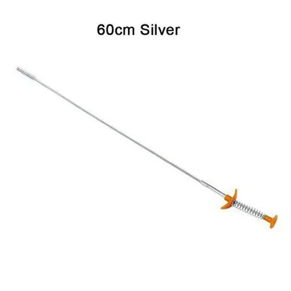 Metal Flexible Wire Brush Drain Cleaner | Sink, Sewer & Pipe Dredging Tool | Clog Remover