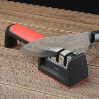 3-in-1 Knife Sharpener With Fruit And Meat Knife Peeler.3-Stage Diamond Coated Knife